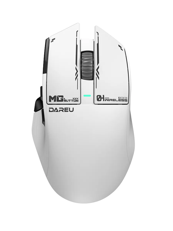 Купить Компьютерная мышь DAREU A980Pro Max, Wired/BT/2.4G, 8K+4K Hz, 930mAh, TFT-дисплей, Белый